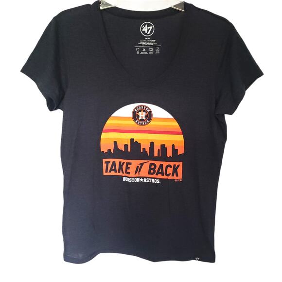 47 Womens Shirt Size Medium T-shirt Houston Astros MLB Take it Back Short Sleeve - Picture 1 of 8